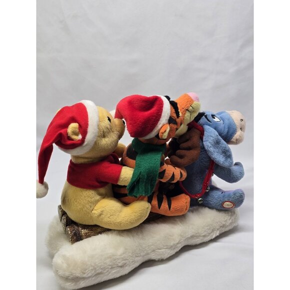 Gemmy Disney Winnie the Pooh Tigger Eeyore Christmas Sleigh Music/Motion Tested - Picture 12 of 15